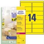 AVERY Etikett AVERY L7263Y-25 99, 1x38, 1mm laser neon sárga 350 címke/doboz 25 ív/doboz (L7263Y-25) - vectraline