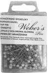 WEBER S Gombostű WEBER`S műanyag dobozban fehér fejjel