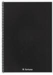 Fortuna Spirálfüzet vonalas FORTUNA Monocolor A/5 70 lapos fekete (01.02113) - vectraline