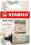 STABILO Szövegkiemelő STABILO Boss Mini Naturevibes 3 darabos (07/03-72) - vectraline