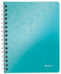 Leitz Spirálfüzet vonalas LEITZ Wow A/5 80 lapos jégkék (46390051) - vectraline