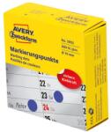 AVERY Etikett AVERY 3853 öntapadó jelölőpont adagoló dobozban kék 10mm 800 jelölőpont/doboz (3853) - vectraline