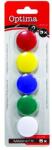 OPTIMA Táblamágnes OPTIMA 25mm 5 darabos vegyes színű (22451) - vectraline