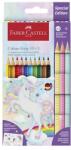Faber-Castell Színes ceruza FABER-CASTELL Grip Unikornis matricával 10 darabos + 3 darab Sparkle pasztell színes ceruzával (201542) - vectraline