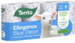 Tento Toalettpapír TENTO Family blue dekor mintás 8 tekercses 3 rétegű (229380) - vectraline