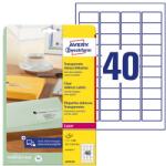 AVERY Etikett AVERY L4770-25 45, 7x25, 4 mm átlátszó 1000 címke/doboz 25 ív/doboz (L4770-25) - vectraline