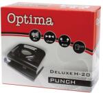 OPTIMA Lyukasztó OPTIMA H-20 2 lyukú fém 20 lap fekete (22161) - vectraline