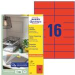 AVERY Etikett AVERY 3452 105x37mm univerzális piros 1600 címke/doboz 100 ív/doboz (3452)