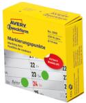 AVERY Etikett AVERY 3855 öntapadó jelölőpont adagoló dobozban zöld 19mm 250 jelölőpont/doboz (3855) - vectraline