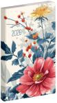 Realsystem Zsebnaptár REALSYSTEM Flexi álló fehér lapos Floral 2027 (5811-87) - vectraline
