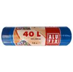 Alufix Szemeteszsák ALUFIX 40L zárószalaggal 26 mikronos kék 15 darabos (MSZ40UNINEW) - vectraline