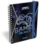 Lizzy Card Határidőnapló LIZZY CARD B/6 heti spirálozott gumis Esport game on duty 2026 (21577) - vectraline