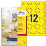 AVERY Etikett AVERY L7670Y-25 63, 5mm laser kör visszaszedhető neonsárga 300 címke/doboz 25 ív/doboz (L7670Y-25) - vectraline