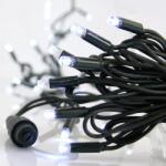 EUROLAMP Fényfüzér Kültéri Sorolható 100led, Fehér, 10, 1m, Ip65, Zöld Kábel (600-09100)