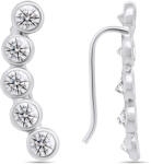 Brilio Silver Cercei longitudinali sclipitori din argint EA221W