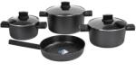 Zilan ZLN0959 fekete 7 részes edénykészlet, márvány fedél és finom fogantyúk (ZLN0959)