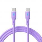 Akyga USB type C / USB type C 60W Szilikon kábel 1m lila (AK-USB-70) (AK-USB-70)