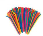  Szívószál papír hajlítható 200 db/csomag színes (2135) (2135)