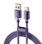 Toocki USB C Crystal Aluminium 5A 100W kábel 1m lila (TXCTT1-RL05) (TXCTT1-SJ05)