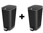 Keter 2db Chic műanyag pedálos szemetes 30L fekete AKCIÓS
