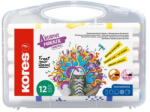 Kores Dekormarker készlet, akril, 1-2 mm, kétvégű, KORES K-Kreative, 12 különböző szín (IK23121) (IK23121)
