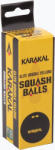 Karakal Elite Double Yellow Dot squash labdák 12 db fekete
