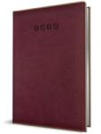 Herlitz Agenda Herlitz datata 2026, A5, 352 pagini, coperta din piele sintetica, Premium Deluxe Alghero, culoare bordeaux / maro, margini folio auriu HZ9498080
