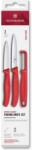 Victorinox késkészlet hámozóval, 3 darab - piros (6.7111.33C1)