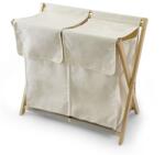  Összecsukható szennyestartó kosár, Arredamenti Italia, Daffy, 2x90 literes, natúr fa