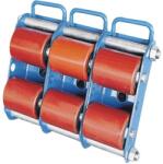  Platforma cu role de transport, pentru sarcini grele, 6 tone, 6 role, din poliuretan, 345 x 270 x 110 mm (4332163820666)