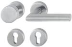 HOPPE Maner pentru usi de intrare 47-52mm, Amsterdam E58/42KV/42KVS/1400Z, pe rozeta, cu buton, patrat 8mm, PZ, inox, HOPPE (3349566) - bricolaj-mag