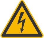  Semn de avertizare de tensiune electrica, triunghiular, muchia 25 mm, folie autoadeziva, 44 buc, SAFETY MARKING (4044589034212)