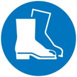  Semn obligativitate purtare pantofi de protectie, Ø 200 mm, folie autoadeziva, SAFETY MARKING (4044589022424)