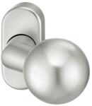 FSB Buton usi profilate pe rozeta ovala 07 0846, 70 x 32.5mm, aluminiu, fix/rotativ, F1, surub montaj la vedere, FSB (0070846128530105)