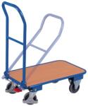 Cordes Platforma pe role, pentru transport marfa, cu bara de impingere rabatabila, 150 kg, 450 x 720 mm, VARIOFIT (SW-450.802)