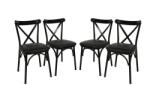  Ekol1331V4 Étkezőszék - 4 db, Fekete