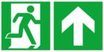  Semn de evacuare, iesire de urgenta dreapta in sus, 400 x 250 mm, autoadeziv, SAFETY MARKING (4044589251954)
