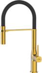 Laveo POLA álló csaptelep rugalmas kiömlővel arany/matt fekete (OPBAP_G78D)