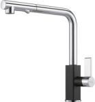 Franke MARIS PLUS króm/fekete kihúzható zuhanyváltós csaptelep (OP115-0392-382)