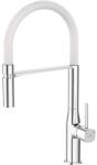 Laveo POLA álló csaptelep rugalmas kiömlővel, króm/fehér (OPBAP_678D)