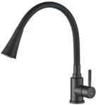 Laveo SELVA zuhanyváltós rugalmas tömlős fekete csaptelep (OPBSK_762D)