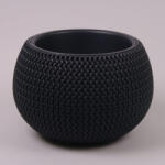  Virágtál, betét+akasztó, 37 cm DKSP370WS FONOTT ANTRACIT (PE-5989)