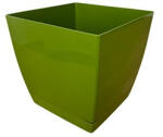 Virágkaspó DUKP135 sötétzöld szögl (PE-4763)