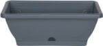  Virágláda tálcával 40cm 6l-es (IPE) ANTRACIT (10 db/cs) - ár/db (PE-7789)