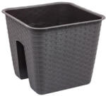  Balkonláda korlátra 28cm RATTAN DRLB280 BARNA (PE-6591)