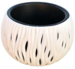  Virágtál, betét+akasztó, 37 cm DSK370WS HULLÁMOS FEHÉR (PE-5975)