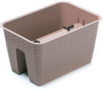  Balkonláda korlátra 40cm RATTAN DRLB400 MOKKA (PE-6596)