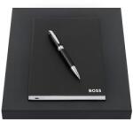 HUGO BOSS ajándékkészlet: jegyzetfüzet és toll Essential fekete - fekete Univerzális méret