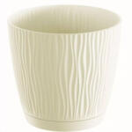  Kaspó hullámos, ALÁTÉTTEL DSY190P KRÉM (5 db/csomag) - ár/db (PE-6006)