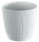  Kaspó hullámos, ALÁTÉTTEL DSY130P FEHÉR (10 db/csomag) - ár/db (PE-5990)